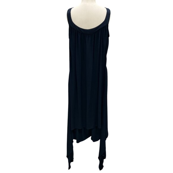 Chanel Navy Blue 2009 Draped Detail Sleeveless Jersey Dress - Picture 3 of 6